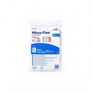 Инсулиновые шприцы BD Micro Fine Plus Demi 0,30мм (30G) x 8мм, 1/2U, (10 шт.)