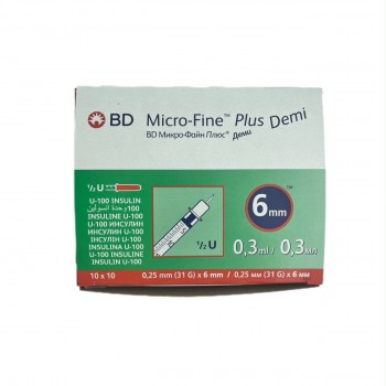 Інсулінові шприци BD Micro-Fine Plus Demi 0.3 ml31G 6 mm  