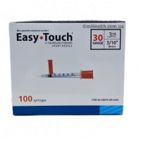 Инсулиновые шприцы Easy Touch insyline syringe 30 Gauge 5/16" Инсулиновые шприцы Easy Touch insyline syringe 30 Gauge 5/16"