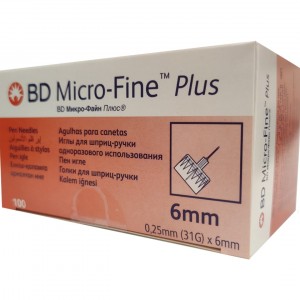 Інсулінові голки BD Micro Fine Plus 6MM