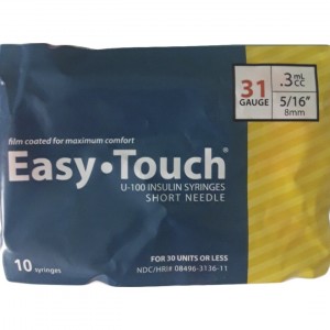 Инсулиновые шприцы Easy Touch шаг 0.5, 10 шт
