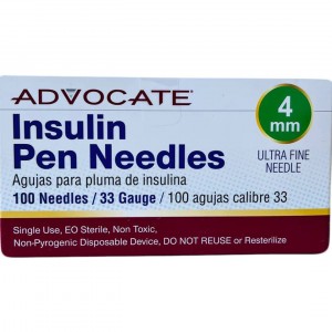 Инсулиновые иглы Advocate 4 мм 33 G