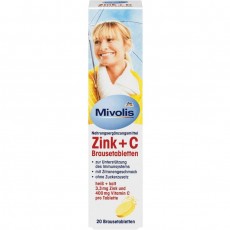 Шипучие таблетки Mivolis Zink + C Brausetabletten