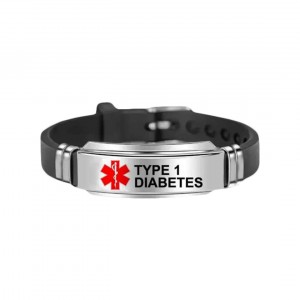 Силиконовый браслет на застежке TYPE 1 DIABETES